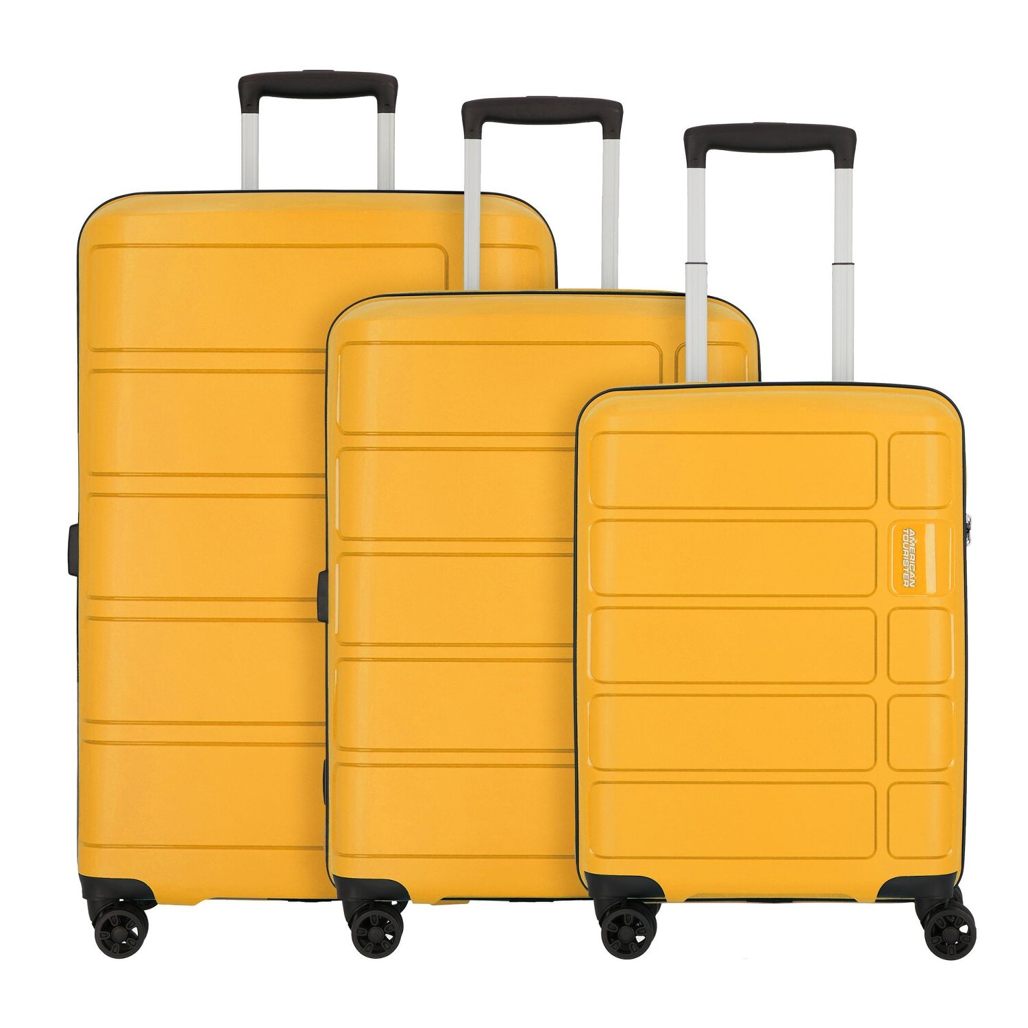 American Tourister summer splash 4 Rollen Kofferset 3 teilig honey yellow Koffer