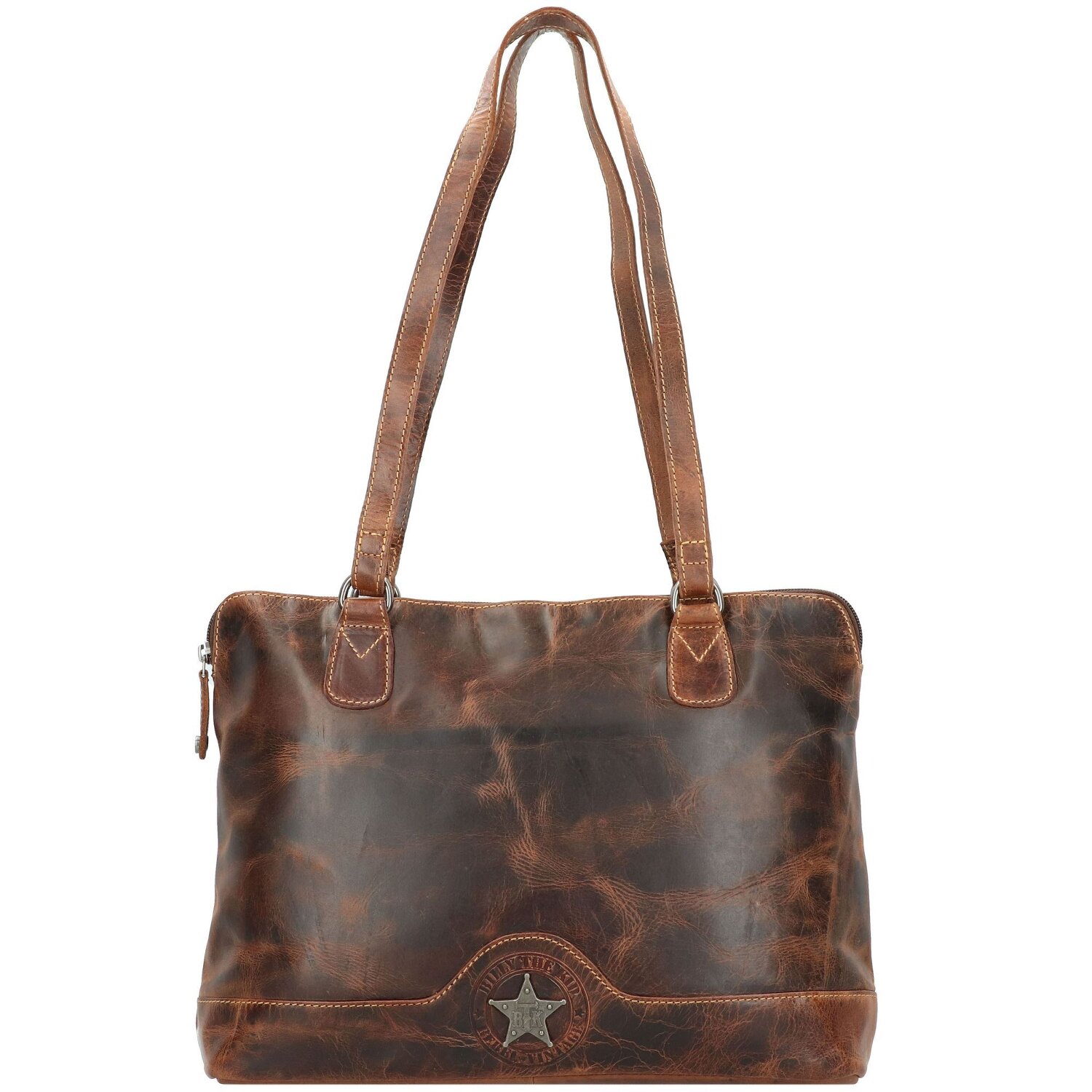 Billy The Kid Ranger Schultertasche Leder 38 Cm Brown Koffer Com