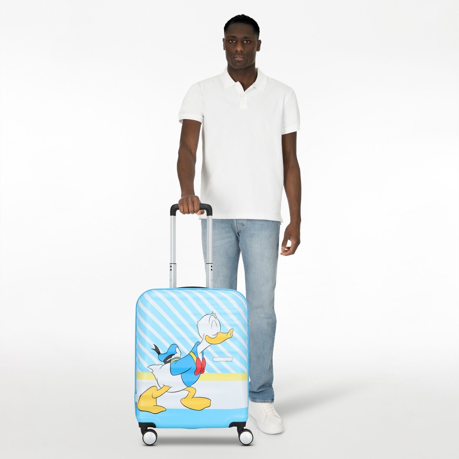 American Tourister Wavebreaker Disney 4 Rollen Kabinentrolley 55 cm donald blue kiss Koffer