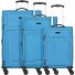  Travel Line 9204 4 Rollen Kofferset 3-teilig mit Dehnfalte Variante blau